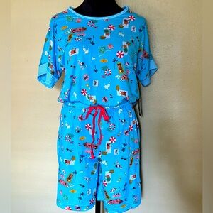New NWT Cuddl Duds Cuddle Duds beach fun tropical shorts short set pajamas M
